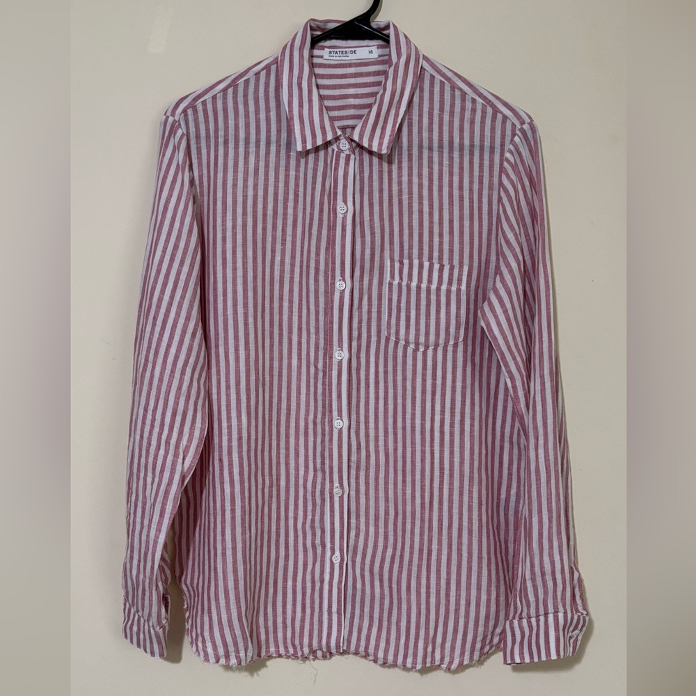 Stateside Red and White Striped longsleeve